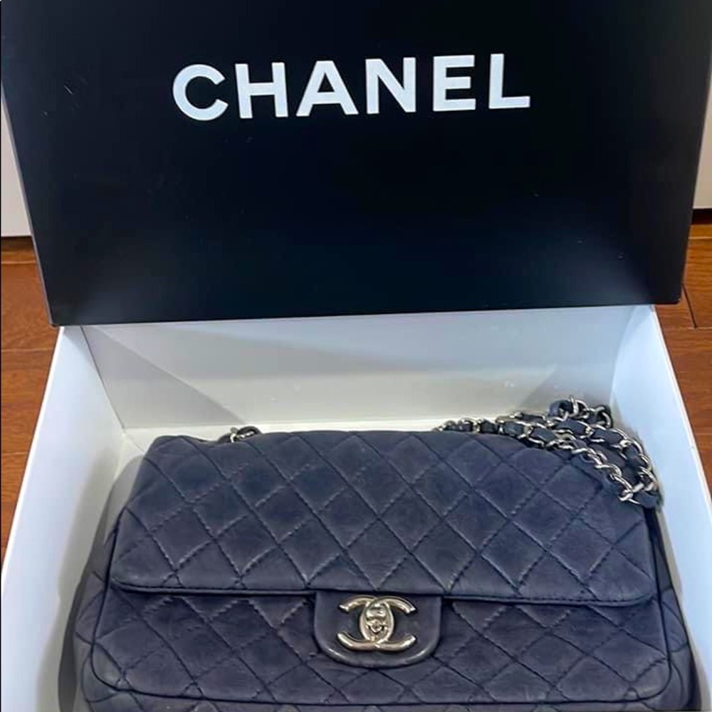 Chanel lambskin double flap cross body. Authentic used